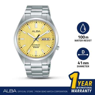 ALBA Jam Tangan Pria AL4325 Automatic Stainless Steel Silver Watch