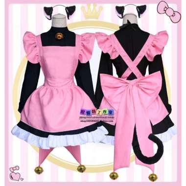 Verish CC-183 kostum neko maid cardcaptor sakura pink cosplay costume uniform