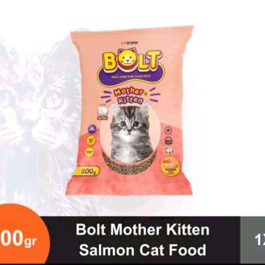 bolt cat mother kitten 500 gram makanan induk kucing dan anakan kucing oren = salmon