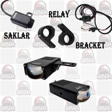 Duromoto GP1 LED Saklar Switch Driver Bracket Lampu Tembak Sorot Moge DE Lampu