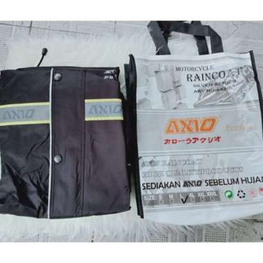 Jas Hujan AXIO Europe 882 ASLI 100% ORIGINAL Bahan Parasut atau Taslan Ukuran 3XL / XXXL XXXL Hitam