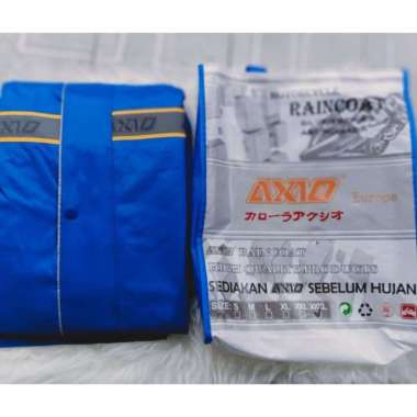 Jas Hujan AXIO Europe 882 ASLI 100% ORIGINAL Bahan Parasut atau Taslan Ukuran 3XL / XXXL XXXL Biru