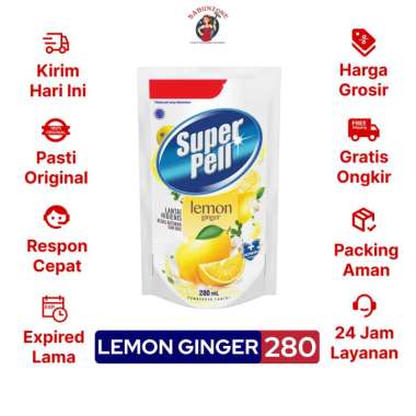 Pembersih Lantai Super Pell Lemon 280 ml