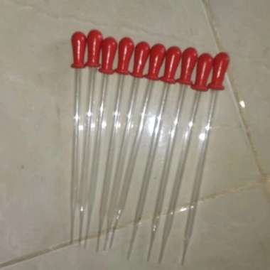 Pipet Tetes Premium Panjang Dot Merah/Pipet Drop Panjang Kaca Harga Satuan