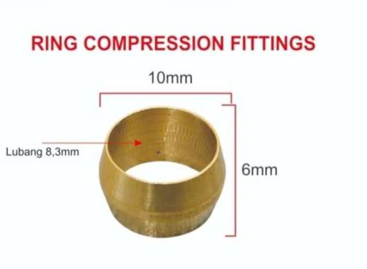 Ring cincin untuk compression fittings pipa tembaga 8mm