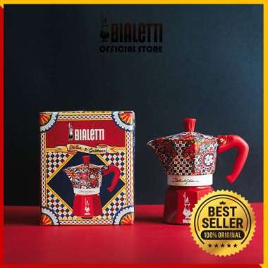 BIALETTI - MOKAPOT MOKA EXPRESS DOLCE GABBANA - MOKA POT COFFEE 3 CUPS - LORENA