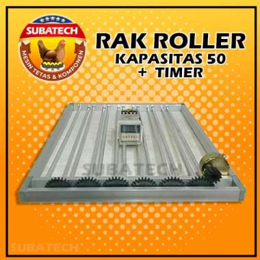 Rak Roller Mesin Tetas Kapasitas 50 dengan Modul Timer