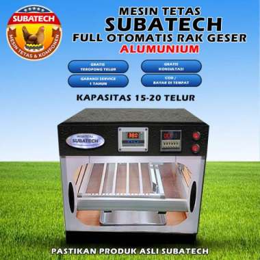 Mesin Tetas Telur Full Otomatis Penetas Rak Geser SUBATECH