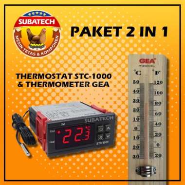 Paket Thermostat Termostat STC-1000 Thermometer GEA Mesin Tetas Telur