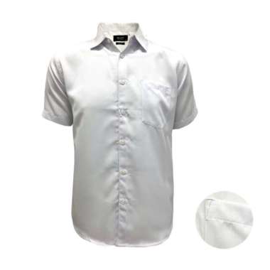 Redcliff Kemeja Pria Motif Salur Pendek Putih 6AK0257H XXL
