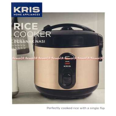 Kris Rice Cooker 1L Gold Alat Penanak Nasi Warna Kuning Hitam Ricecooker 1Liter
