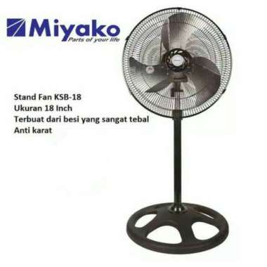 MIYAKO KSB-18 STAND FAN 18 inch STAINLESS /KIPAS ANGIN STAINLESS MIYAKO KSB 18 / MIYAKO KSB18