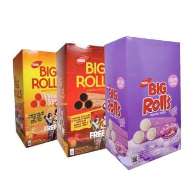 Nabati BIG ROLLS Wafer Stik [20pcs/Box] Coklat