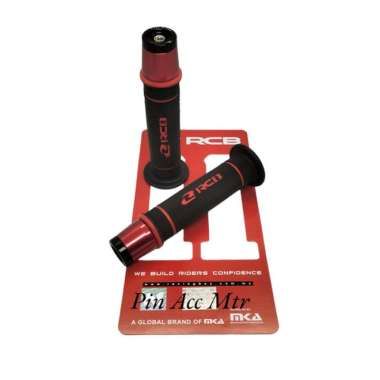 PAKET VARIASI MOTOR HAND GRIP RCB HG55 HITAM+JALU STANG CROME - HG55/Crome hg55 Merah