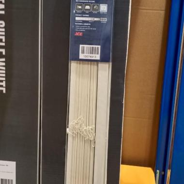 Tirai tarik/ jendela / Lipat/bahan PVC/Venetianblind berbagai macam uk Putih - 40x180
