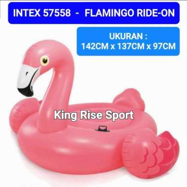 Pelampung Ban Renang Besar Flamingo Ride On Intex 57558