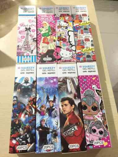 Isi Pulpen / Refill Pulpen Gel Squeezy 0.38mm Hitam