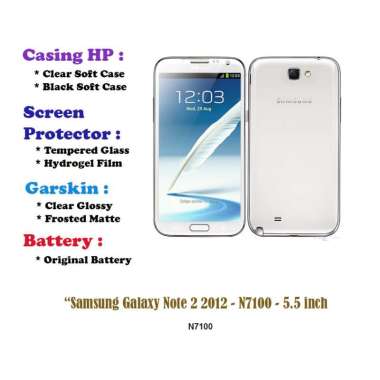Samsung Galaxy Note 2 2012 - N7100 - 5.5 inch Clear Hard Case