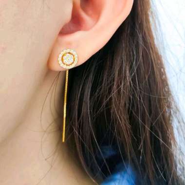 Perhiasan UBS - Anting Panjang Model Chelsea Koleksi Josean Elegant Emas Asli