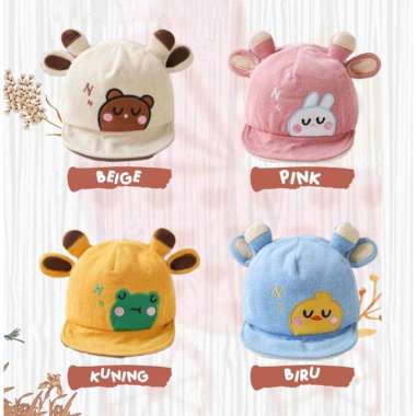 Chanel7 Topi Fashion Bayi Zzz Animal Baby Baseball Cap Kuning Frog