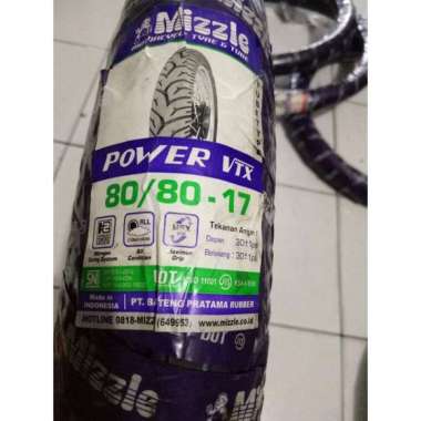 Paketan Ban MIZZLE 80/80-17 & 90/80-17 POWER VTX TUBETYPE BUKAN TUBELESS