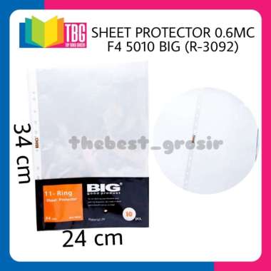 2 PACK SHEET PROTECTOR 0.6MC F4 5010 BIG / RING SHEET PROTECTOR (R-3092)