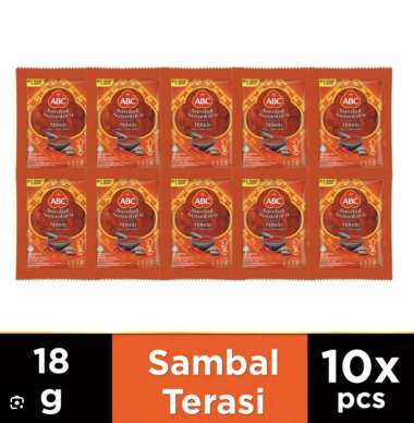 Sambal Terasi ABC sachet isi 10 / Sambel Terasi ABC Sambal Nusantara / Terasi ABC sak