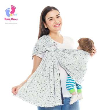 Gendongan Bayi Malilkids Ring Sling Kaos Bolak Balik Grade B Clear Heart