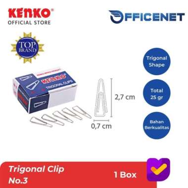 TRIGONAL CLIP NO.3 KLIP PENJEPIT SEGITIGA JEPITAN KERTAS FILE