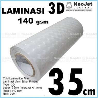 Laminasi 3D Dingin Laminating Tiga Dimensi Hologram 35 cm 140gsm 30m