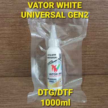 Tinta Putih Sablon Digital Vator White Universal Gen2 DTG DTF 1000ml