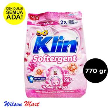 SO KLIN SOFTERGENT PEONY ROSE PINK 770 GRAM DETERJEN SOFTENER