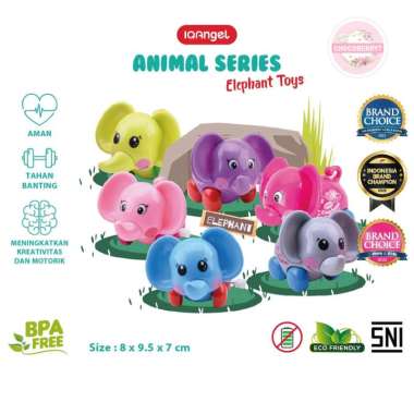 IQAngel Elephant Toys IQ631/ Mainan Gajah / Mainan Edukatif Bayi GAJAH FUSIA