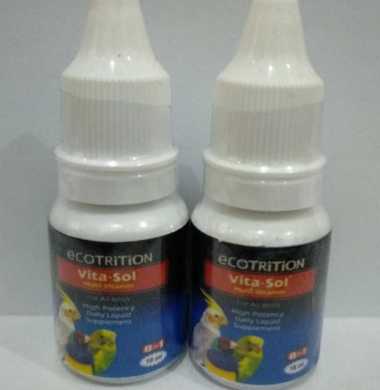 Vitasol daily 10ml ecotrition Vita-sol vitamin harian penggacor BURUNG