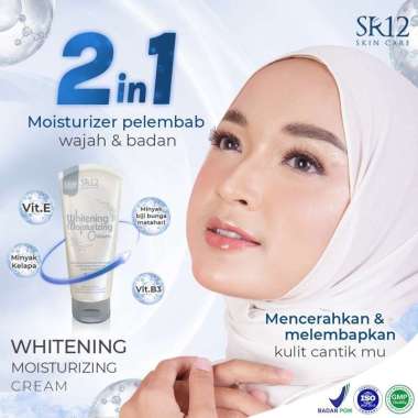 WHITENING MOISTURIZING CREAM SR12 / PELEMBAB PEMUTIH PENCERAH INSTAN KULIT WAJAH ALAMI BPOM SR12 HER