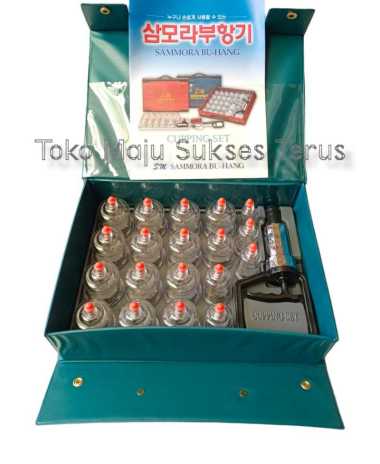 Sammora Alat Bekam Korea Isi 19 kop Biru - Alat Bekam Kop Angin Sammora isi 19 Cop Chupping Set 19 K