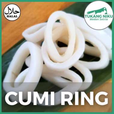 CUMI RING - SEAFOOD SEGAR FROZEN FRESH BEKU KUPAS BERSIH MENTAH FLOWER TUBE BEKASI KG GRAM GR CALAMA