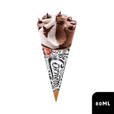 Promo Harga Walls Cornetto Black & White 82 ml - Blibli