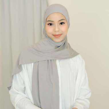 Lozy Hijab - Tana Oval Shawl (Pashmina Oval Rayon) Grey