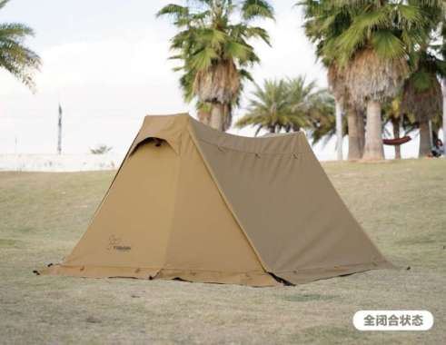 VIDALIDO Tenda Shelter Camping Outdoor Shelter Flame Curtain Oxford Hiking Black