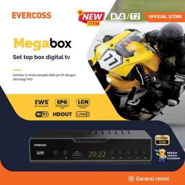 ZS Evercoss STB Set Top Box Pro Digital TV Receiver Full HD - STB only Plus Dongle