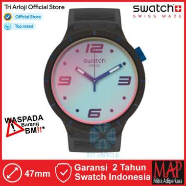 SWATCH SO27B121 Original Swatch Big Bold FUTURISTIC GREY Jam Tangan Unisex Analog Original Swiss Mad