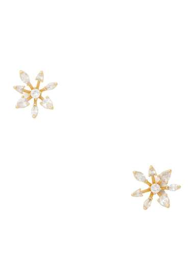 KATE SPADE Snowflake Stud Earrings Gold