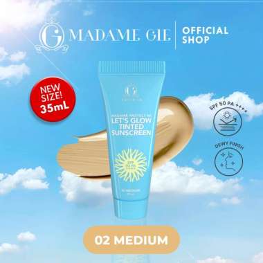 Madame Gie Madame Protect Me Let's Glow Tinted Sunscreen SPF 50 - Biru 02 Medium 35ml