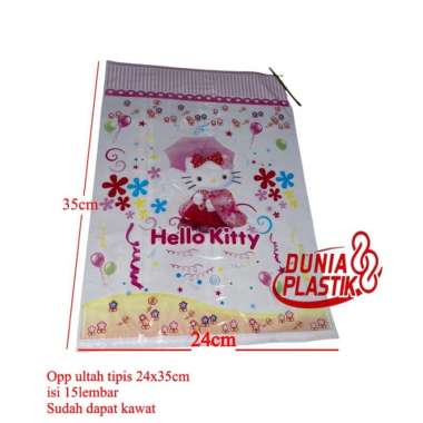 isi15pcs OPP ULTAH LOKAL 24x35CM kantong plastik tipis karakter anak bungkus bingkisan souvenir kema
