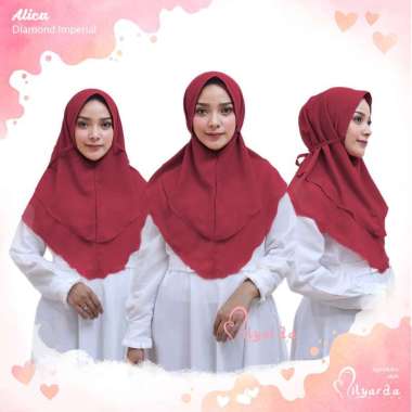 Milyarda hijab Alica kerudung tali belakang jilbab instan marun