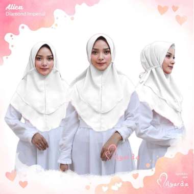 Milyarda hijab Alica kerudung tali belakang jilbab instan putih tulang