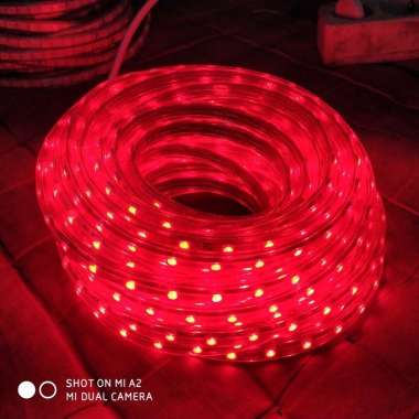 Lampu Led strip Led Lis Plafon 15 Meter siap pakai Lampu selang 10 meter merah