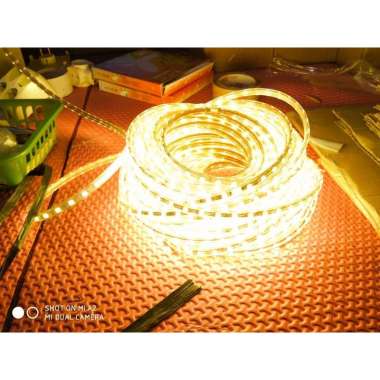 Lampu Led strip Led Lis Plafon 15 Meter siap pakai Lampu selang 15 meter warmwhite