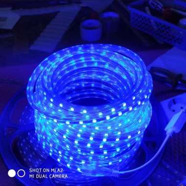 Lampu Led strip Led Lis Plafon 15 Meter siap pakai Lampu selang 10 meter biru